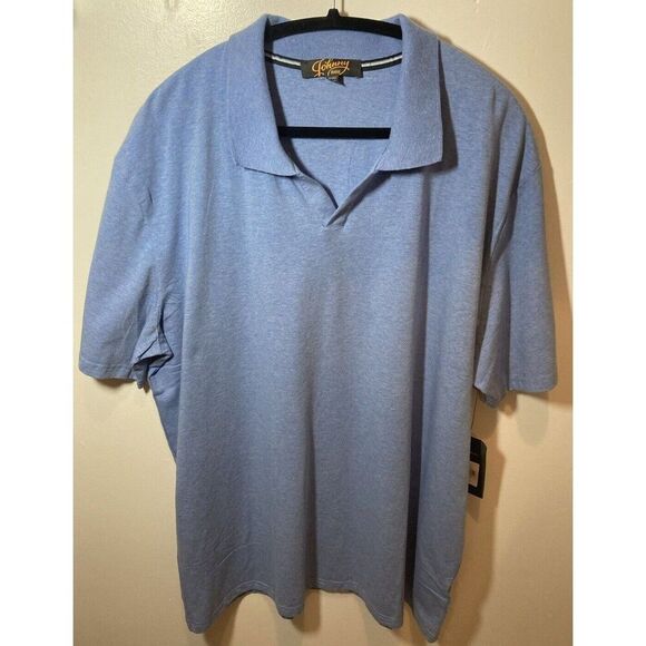 Johnny Bigg Quinn Smart Polo Blue Size 1XL Collared Vneck - Picture 1 of 11
